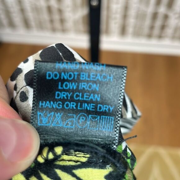 Colorful jungle leopard print high waist wide leg pants 2X - Picture 9 of 16